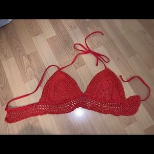 Knitted bathing suit top